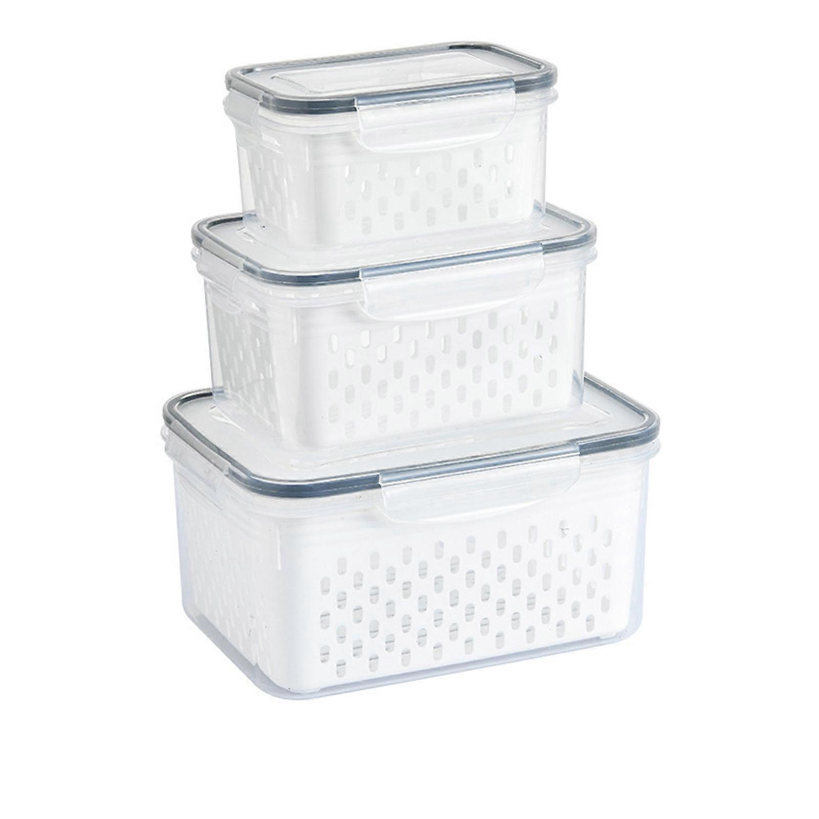 Transparent Stackable Leak-Proof Fridge Organizers