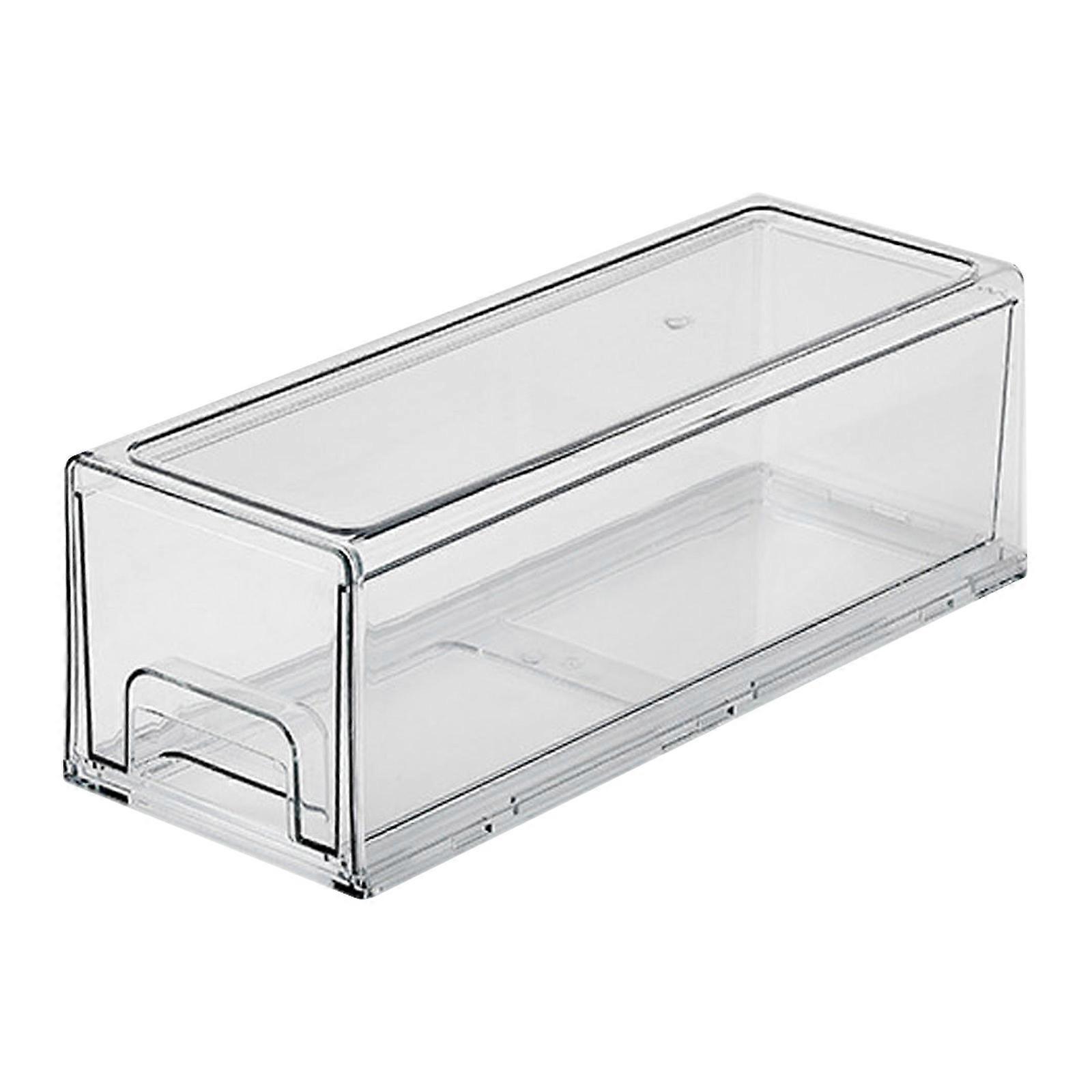 Efficient Fridge Drawer Multi Compartment Freezer Box for Categorizing Food Transparent Sealed Container with Eggs Tray  Clear M