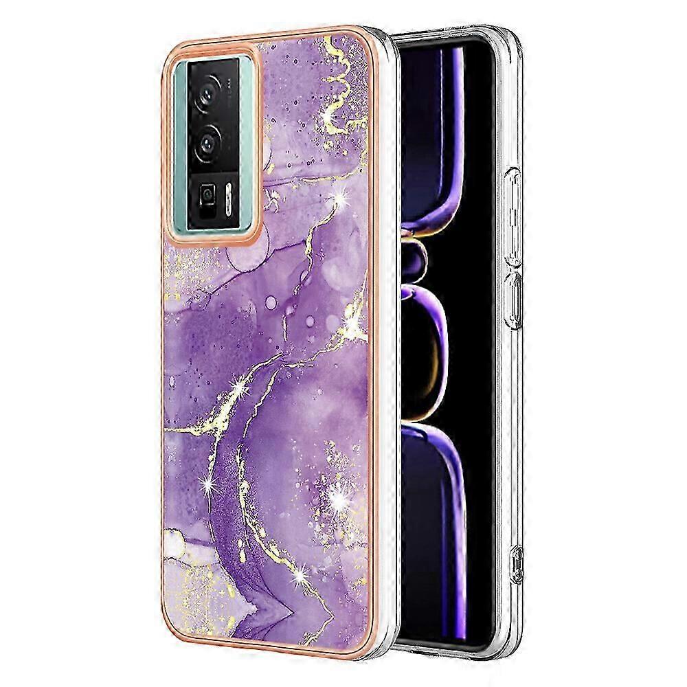 Compatible with Xiaomi POCO F5 Pro Soft Case Marble Pattern Enhanced Camera & Screen Protection Cover