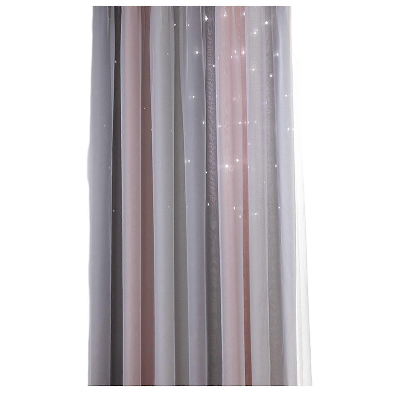 Ombre Blackout Curtains with Star Patterns for Nursery