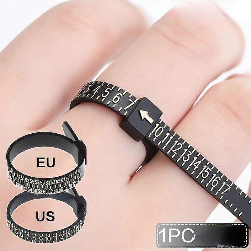 1PC Ring Sizer Measuring Set Reusable Finger Size Gauge Measure Tool US/EU Rings Size Tools