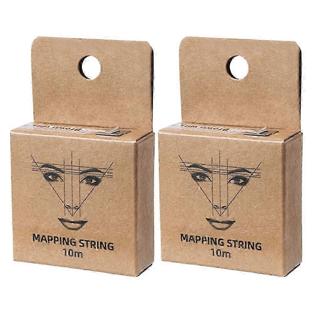 2 Pcs Embroidery Supplies Brow Mapping String Pre Inked Mapping Thread Makeup Microblading String Mi