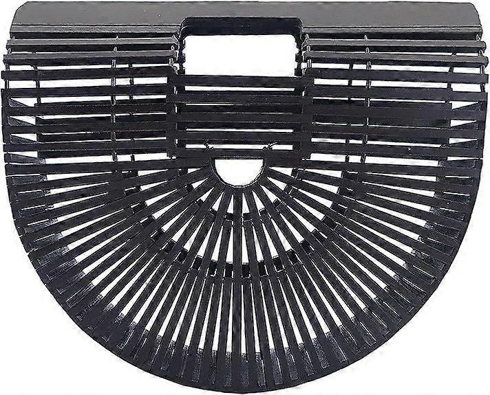 Women's Bamboo Handbag Handmade Tote, Black
