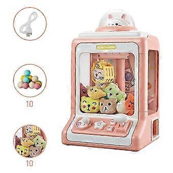 Kids Toy Household Mini Clip Doll Claw Machine - Pink