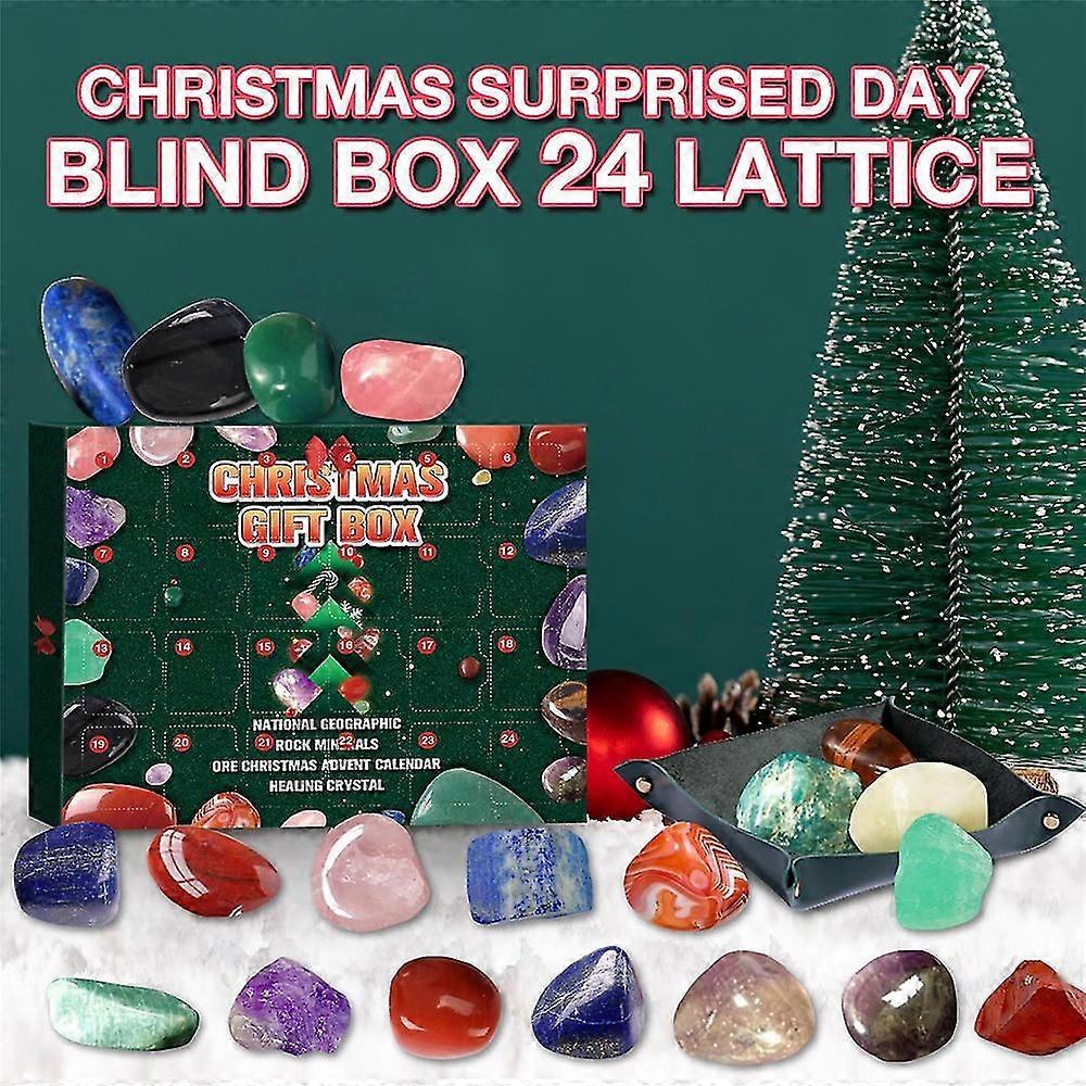 24 Grids Christmas Countdown Calendars Crystal Stone Gifts