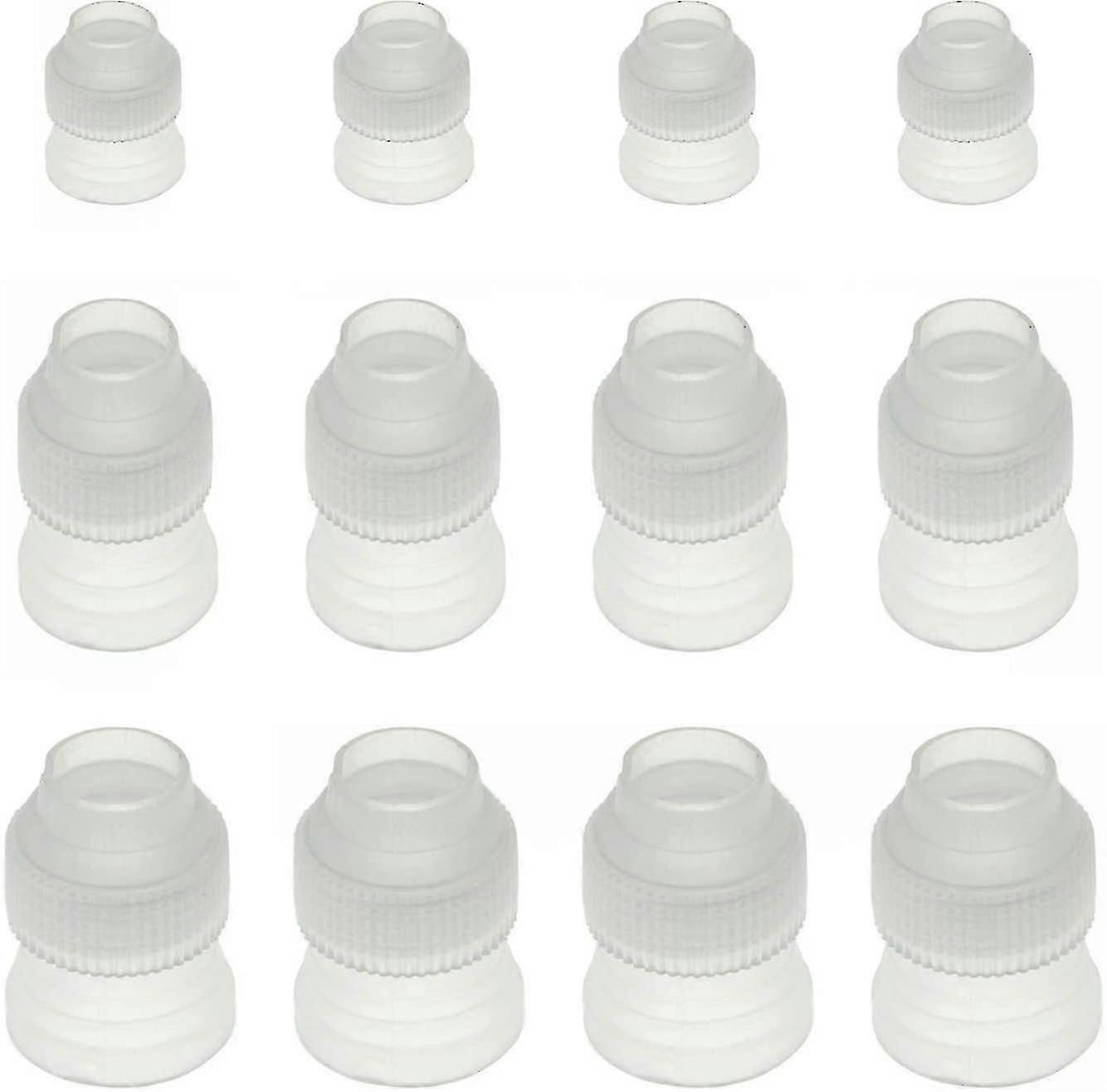 WXHCake Decorating Adapter,12 Pcs Plastic Cake Decorating Tool Adapter White