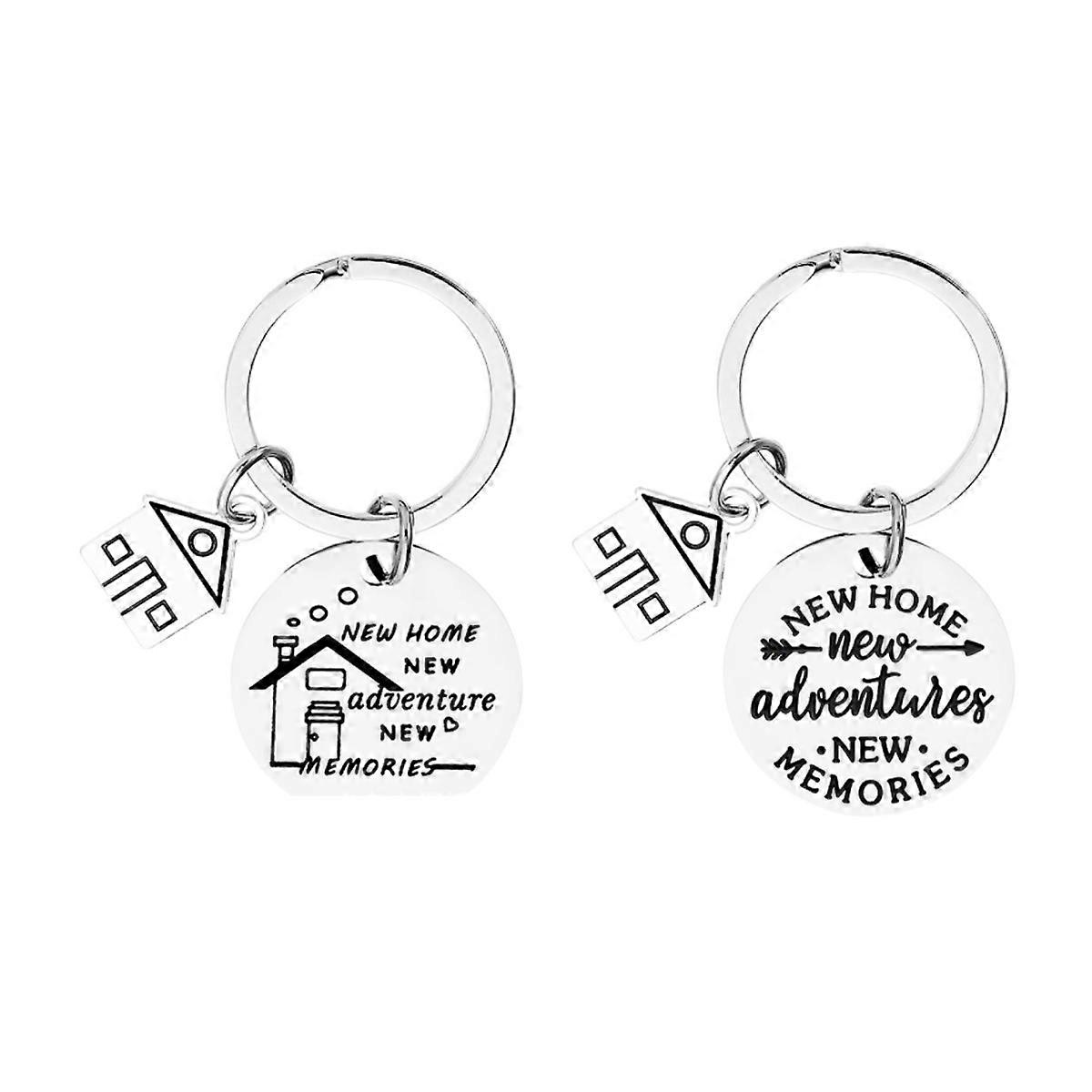 New Home Keychain Housewarming Gift, 2 Pieces New Home Keychain, Home Keychain, House Keychain