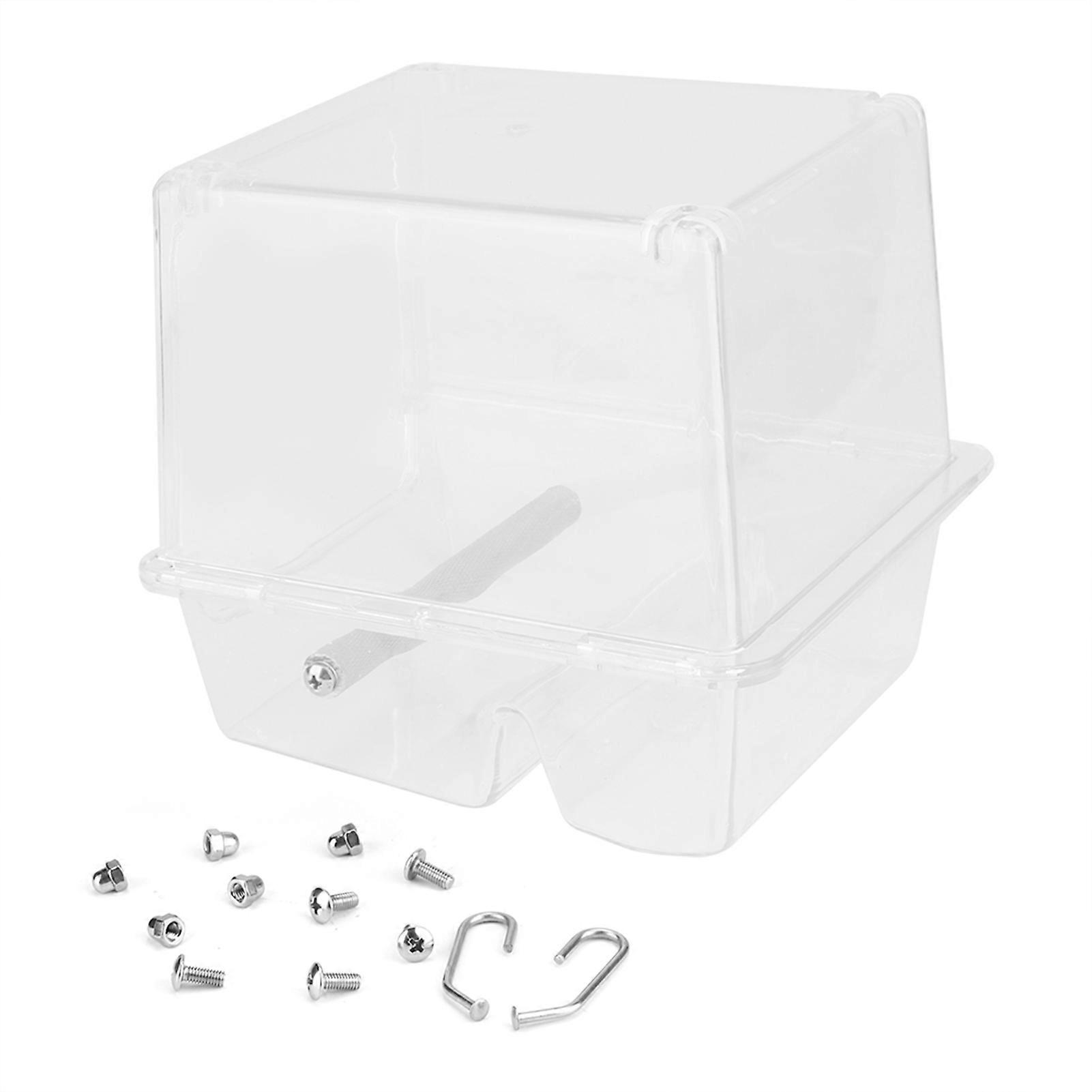 Mangeoire à oiseaux en plastique transparent, grande capacité, automatique, pour perruches