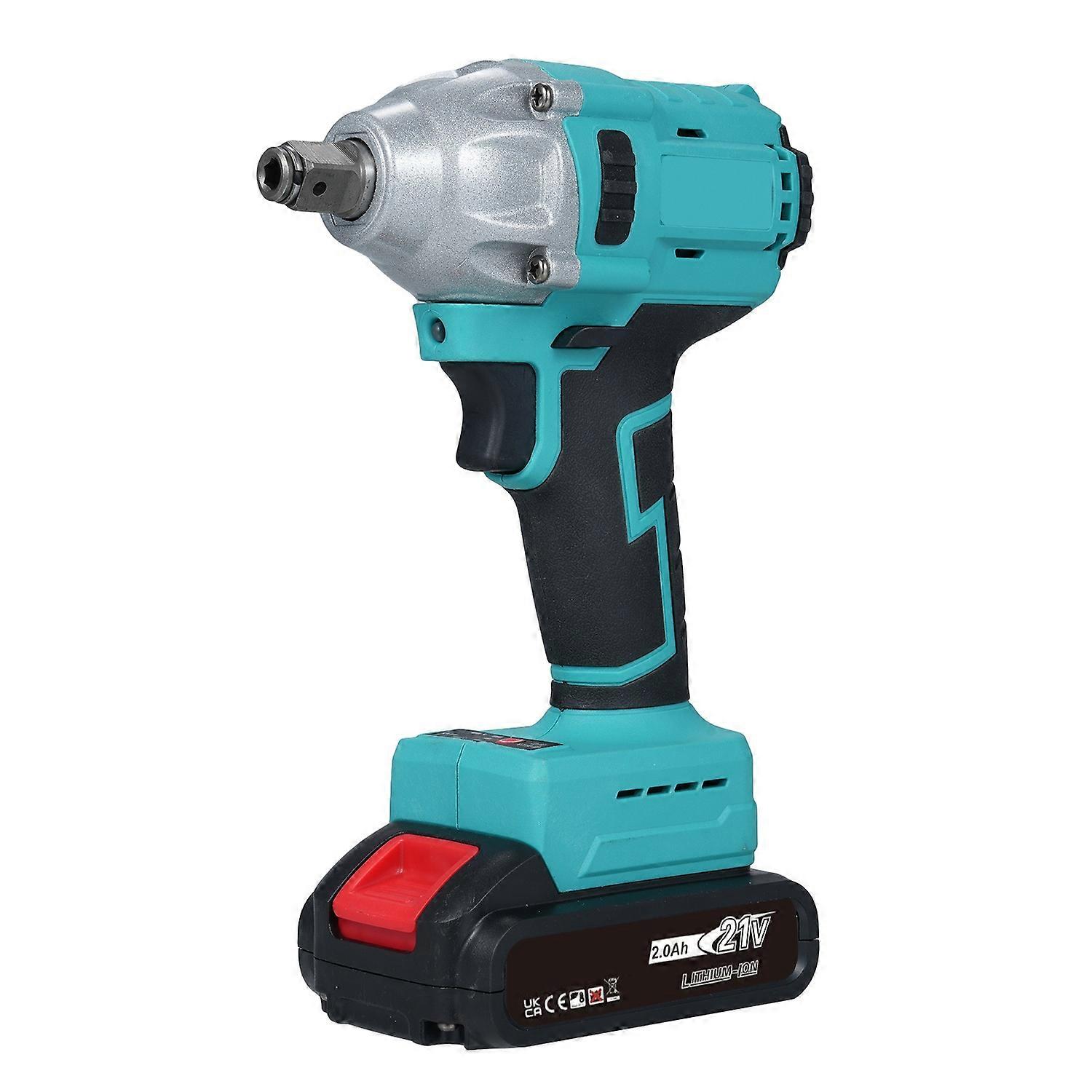 21V Cordless Impact Wrench Kit, 600Nm Electric Spanner with 2 PCS 1500mAh Batteries Bits Sockets Pow