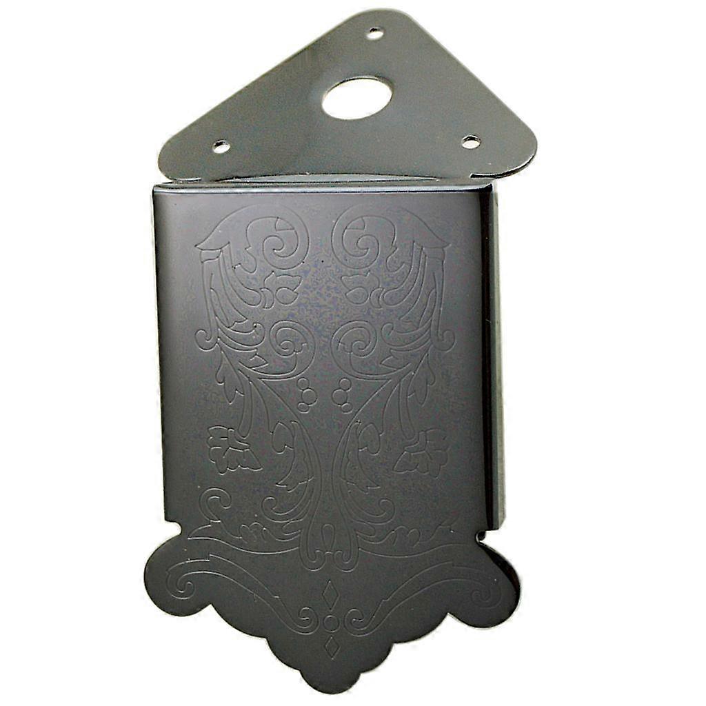 Mandolin Tailpiece Bridge Surface Engraved for Mandolin Maker Luthiers Black