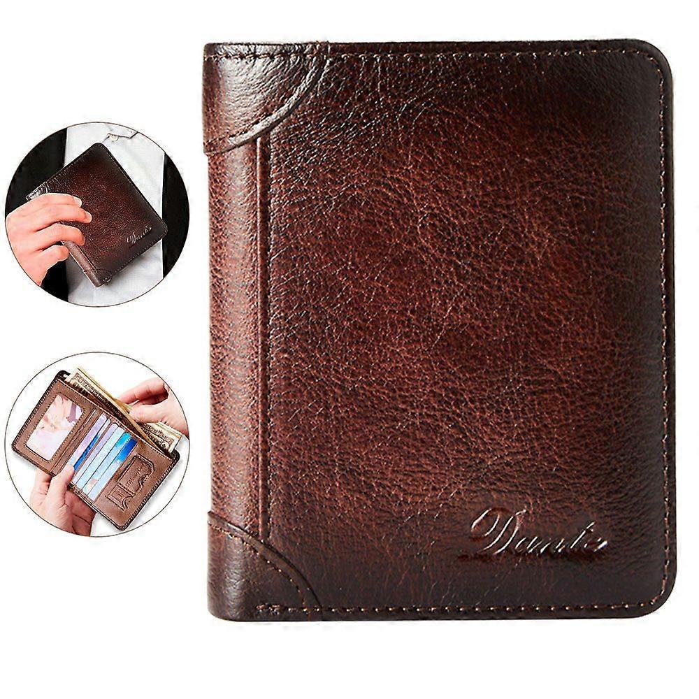 Wallet Large Capacity Genuine Leather RFID Protection Practical for Men Durable Stylish