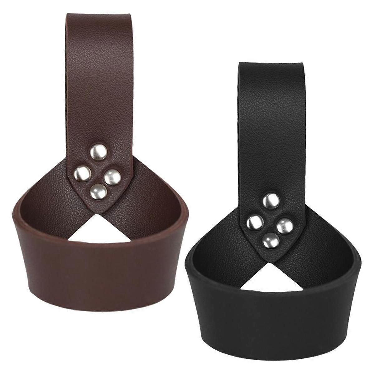 Pack of 2 Belt Stand, Broadsword Belt, Sword Belt Stand, Adjustable Leather Sword Sheath, Retro Sword Buckle Belt Stand