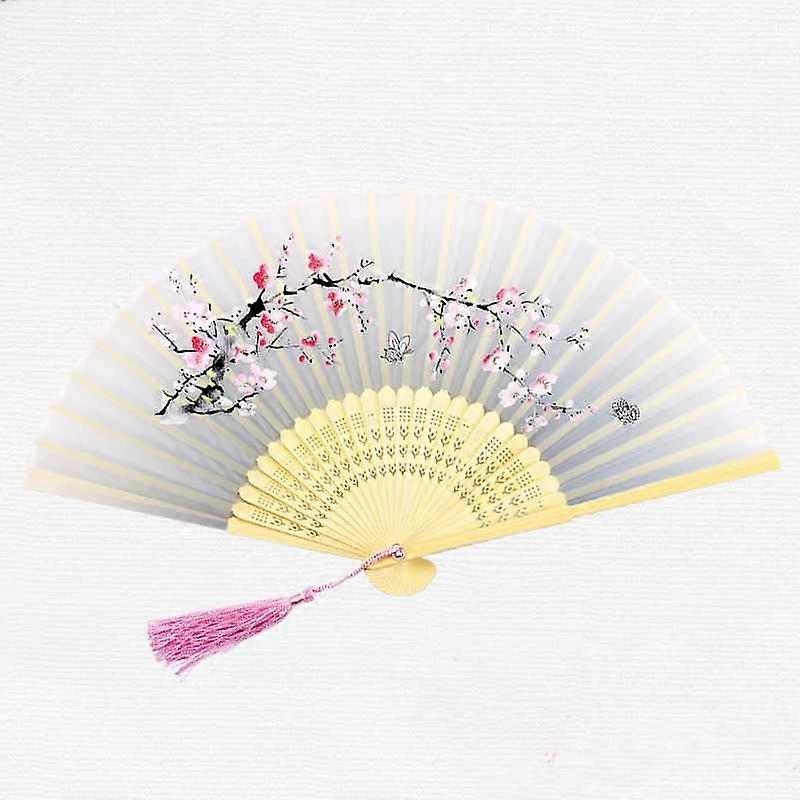 Solfjäder Siden med Tofs - Sakura