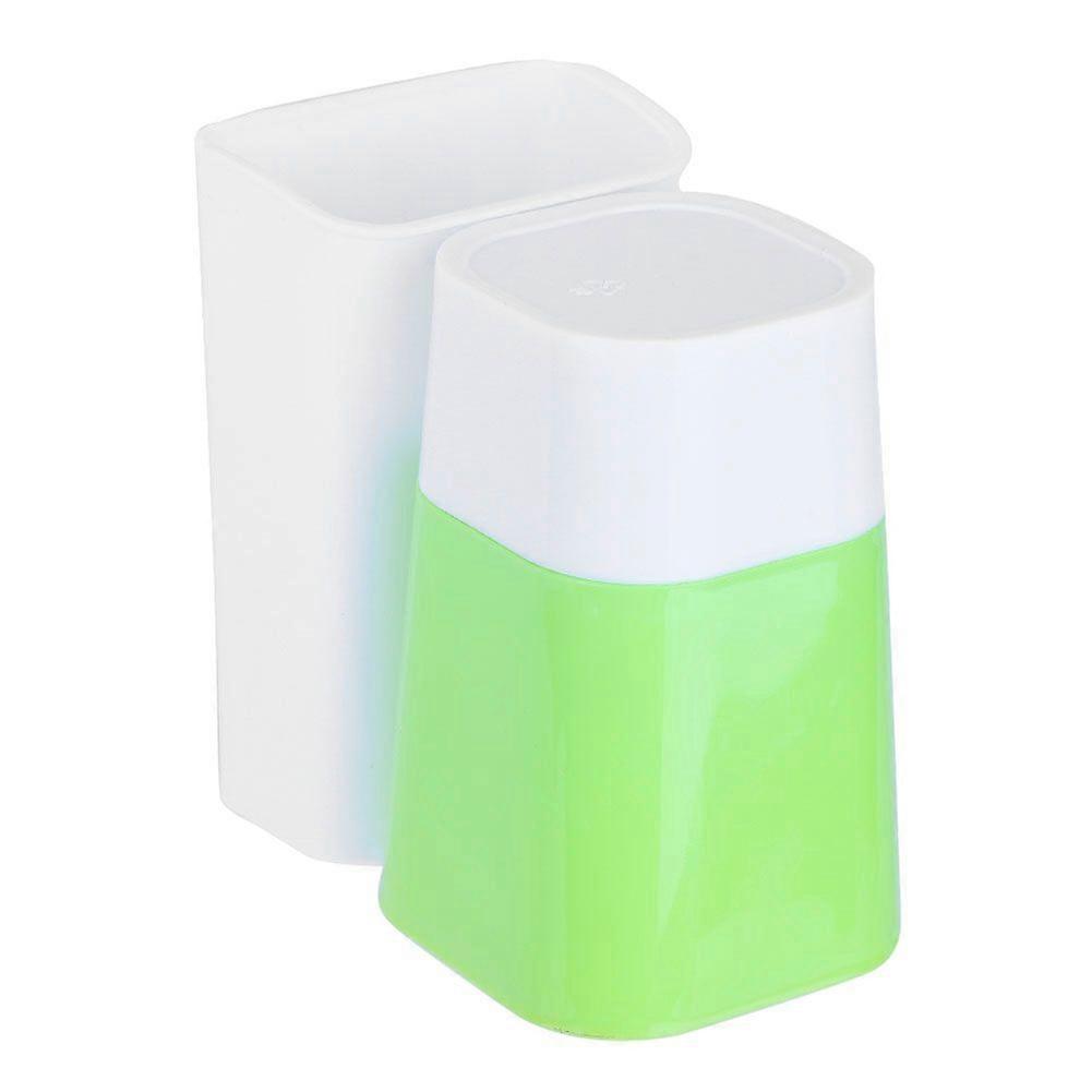 Wall Mount Tooth Mug Toothbrush Toothpaste Holder Set for Bathroom Accessory Green