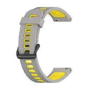 Vertical Silicone Watch For Forerunner 255  Grey Yellow