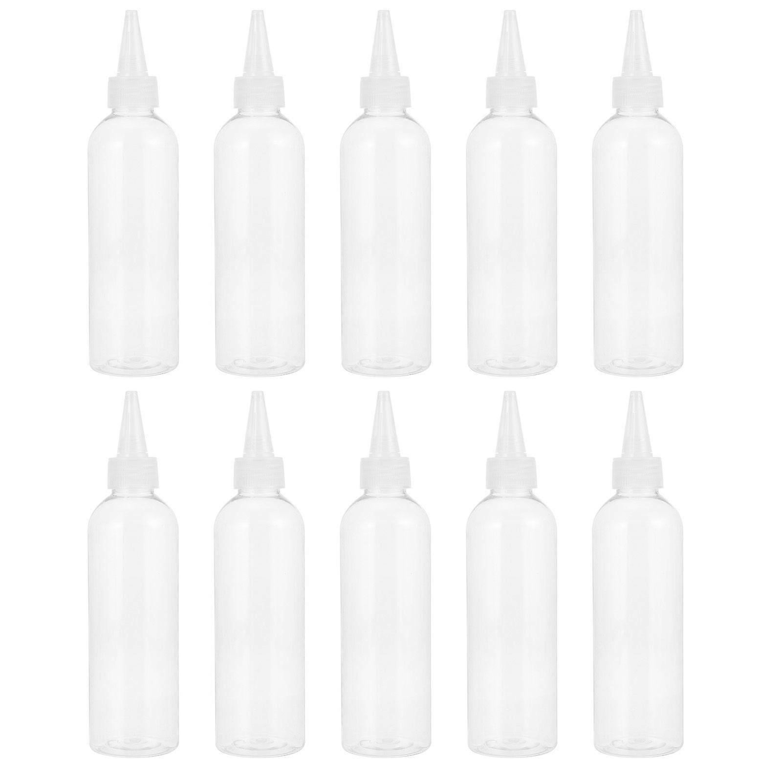 10pcs Multipurpose Squeeze Bottles 200ml Pointed Mouth Bottles Sub Bottle