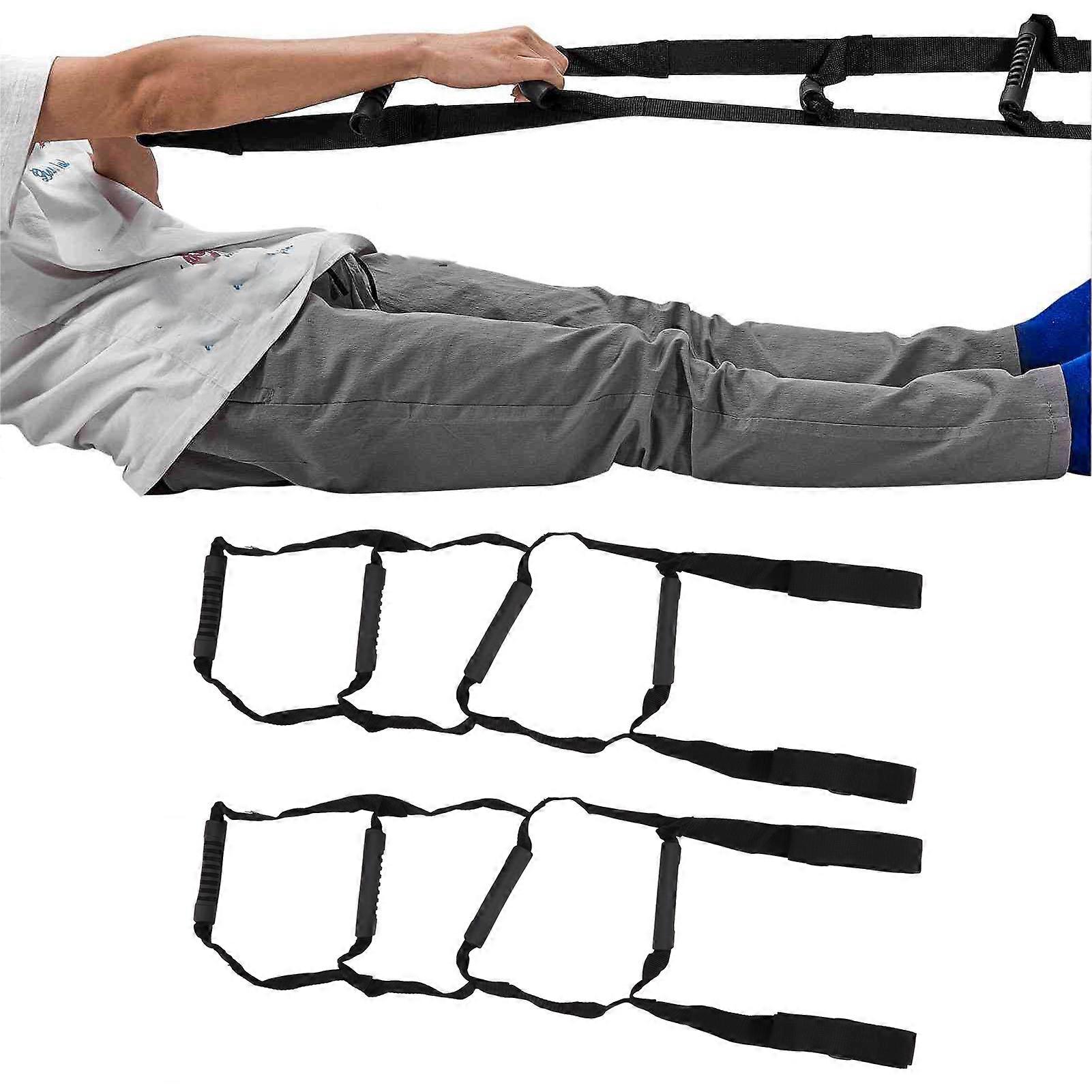 2stk seng sidde op hjælper nylon justerbar fire sektioner sengestige assist til ældre 