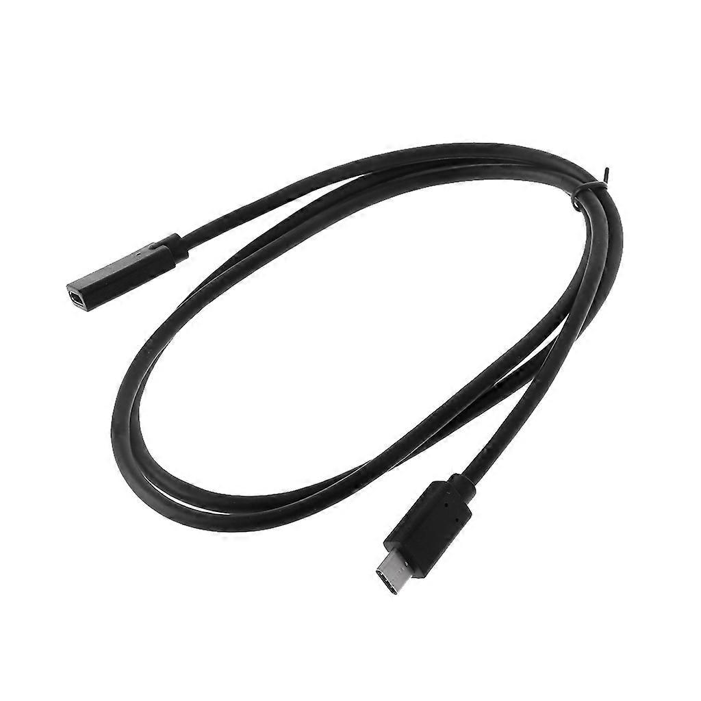 Type-C Male to Female Extension Cable USB Power Supply Charging Cord Wire Extending Connector Cord Line Black