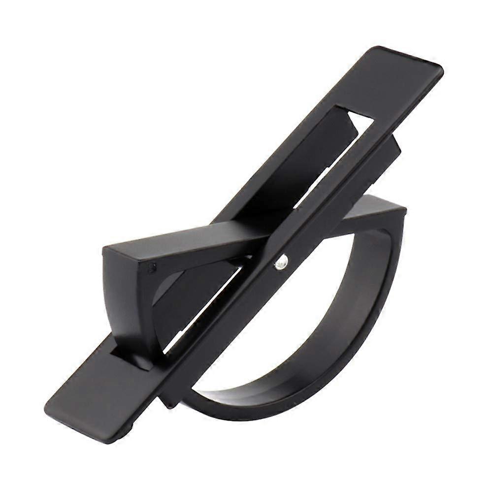 Concealed Drawer Door Finger Pull Handle 2 Pack Black Recessed Hidden Design for Cabinets and Furniture