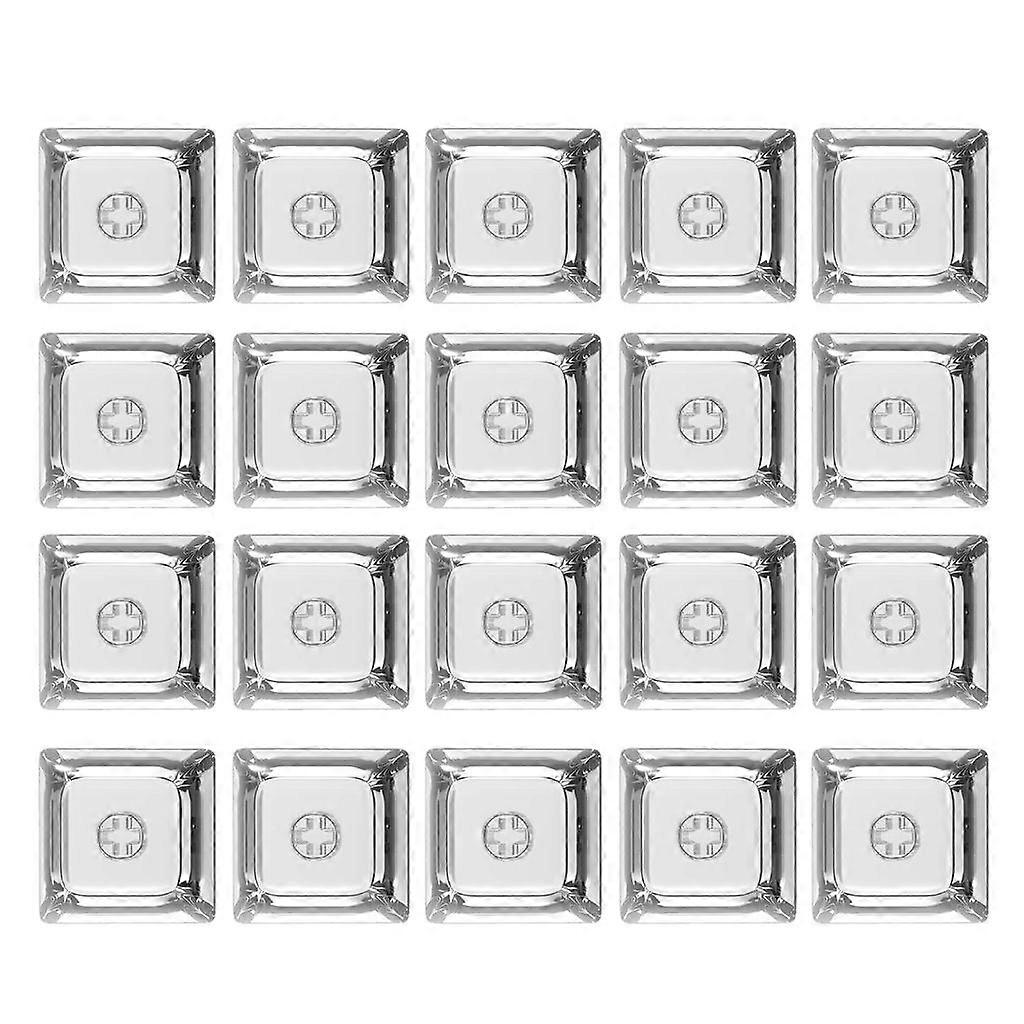 20Pcs Transparent Blank Keycap Set 1U 1X XDA Profile Crystal Translucent Keycaps for Mechanical Keyboard