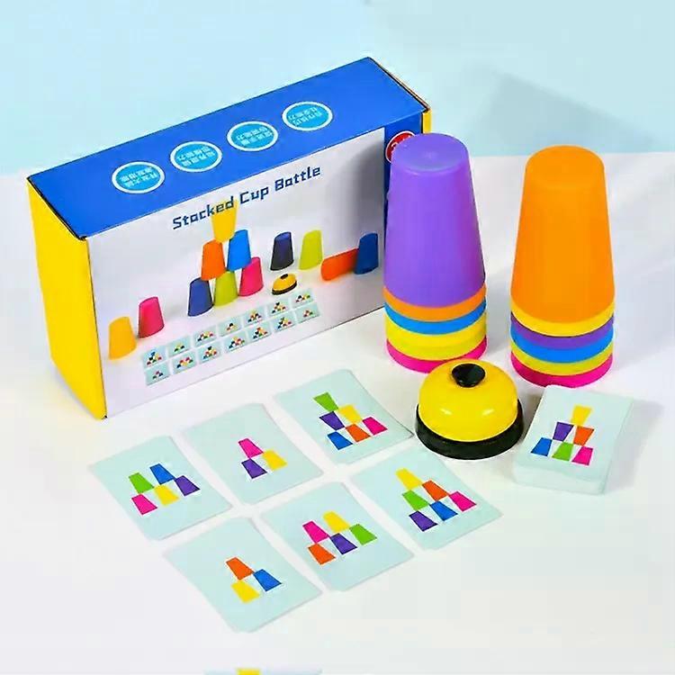 Quick Stack Cups for Speed Training-Mixed Colors,Double Person Set