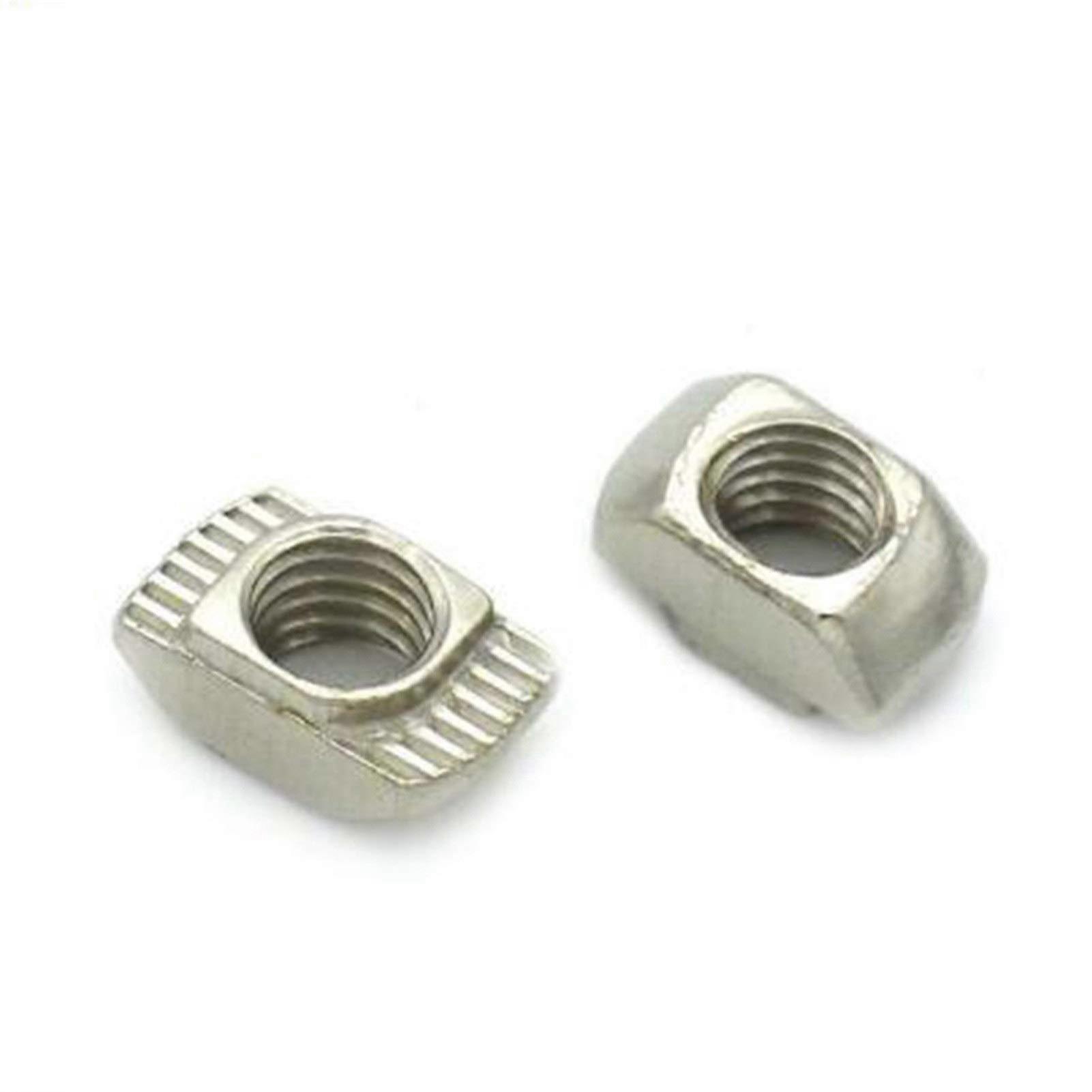 50pcs 10.3 x 6mm Drop In T-Nut M3/M4/M5 Thread for  Series T-Slot Carbon Steel  (Size : M3)
