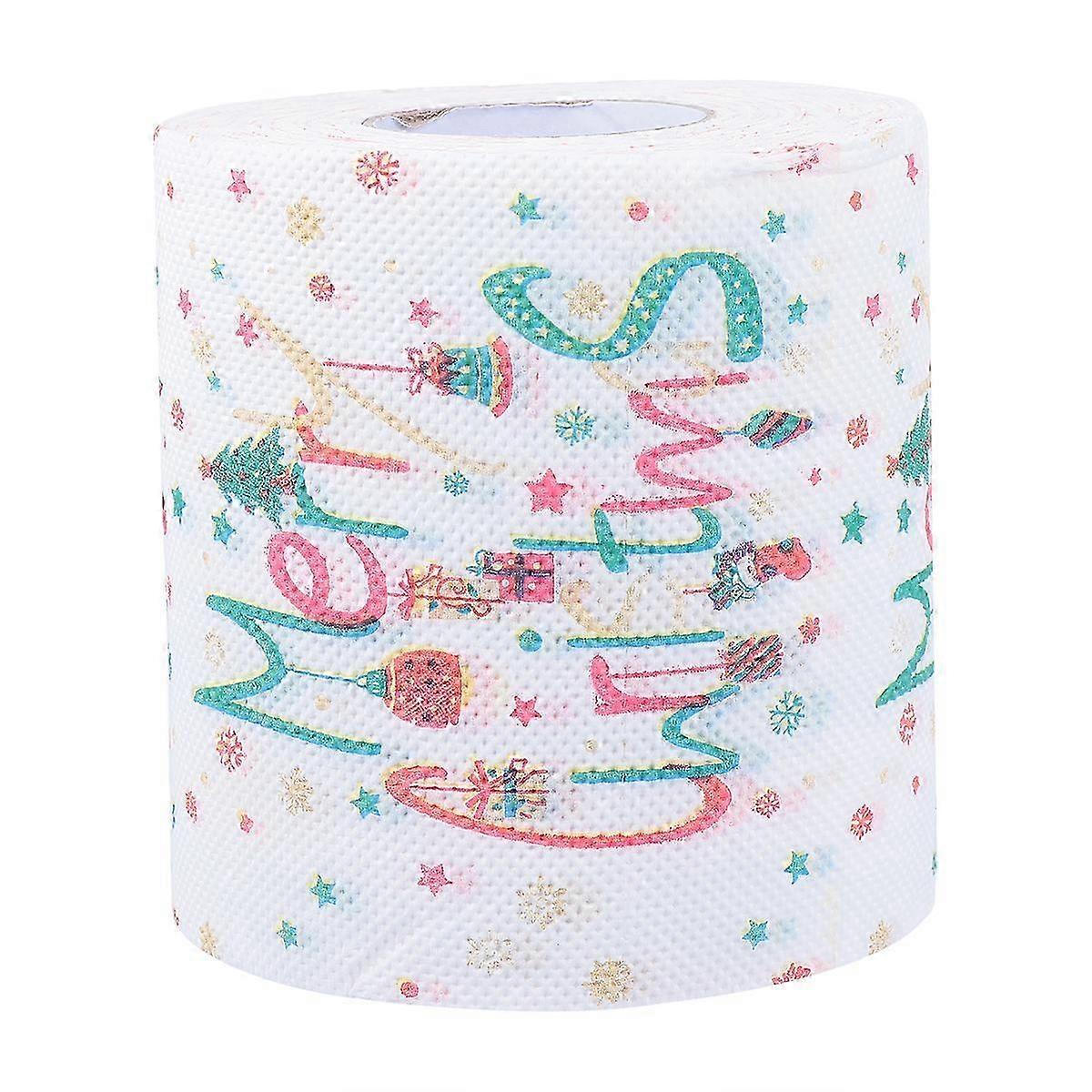 JiaWei 1 Roll Colorful Printed Toilet Paper Roll Tissue Fashion Home Roll Paper ncD