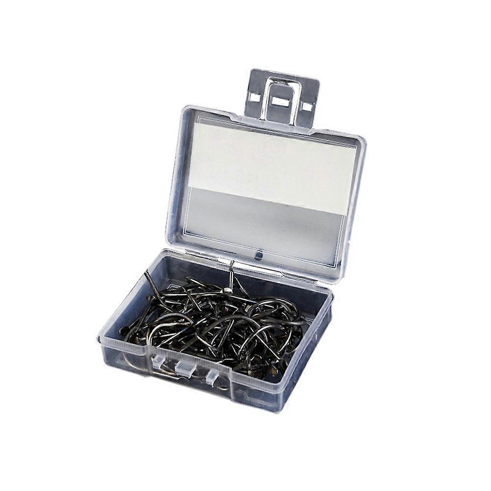 100 Pcs/Box High Carbon Steel Fishhooks Barbed Hook Lake River Ocean Fishing Hooks