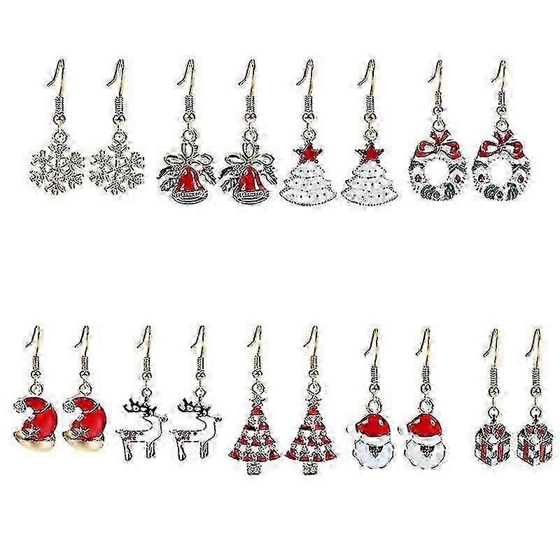 9pair Christmas Earrings