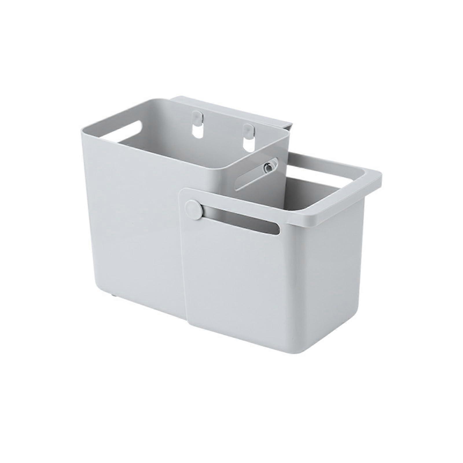 Kitchen Trash Can Telescopic Hanging Cupboard Mount Grey Compost Bin Dustbin For Bathroom Cupboard