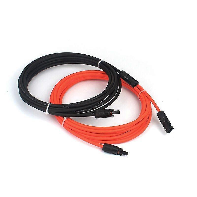 Solar Panel Extension Cable, 14AWG, Red + Black, 1 Meter