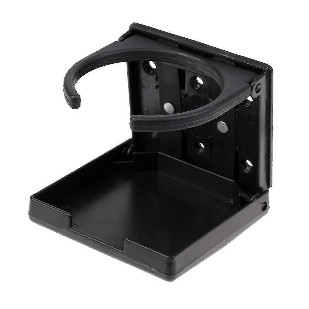 Folding Black Nylon Vertical Drink Holder Water Bottle Cup Mug Beverage Storage Rack Holder Bracket for Boat/Yacht/Caravan/Car/Truck Marine