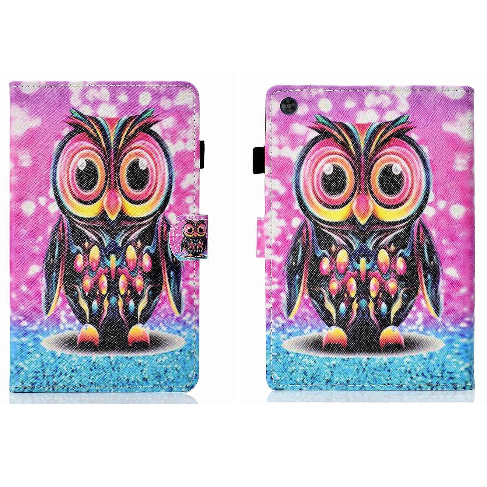 Coloured Drawing Stitching Flip PU Tablet Case with Sleep / Wake-up Function