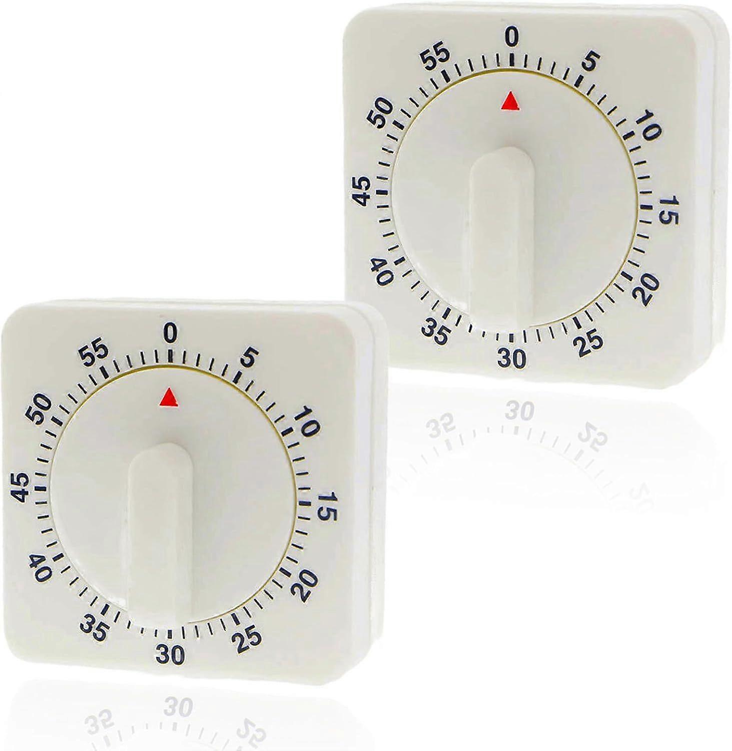 Set of 2 kitchen timers: Mechanical Timer 60 Minutes Kitchen Timer with Loud Alarm Countdown Timer Time Management Kitchen Timer Timer for Cooking, S