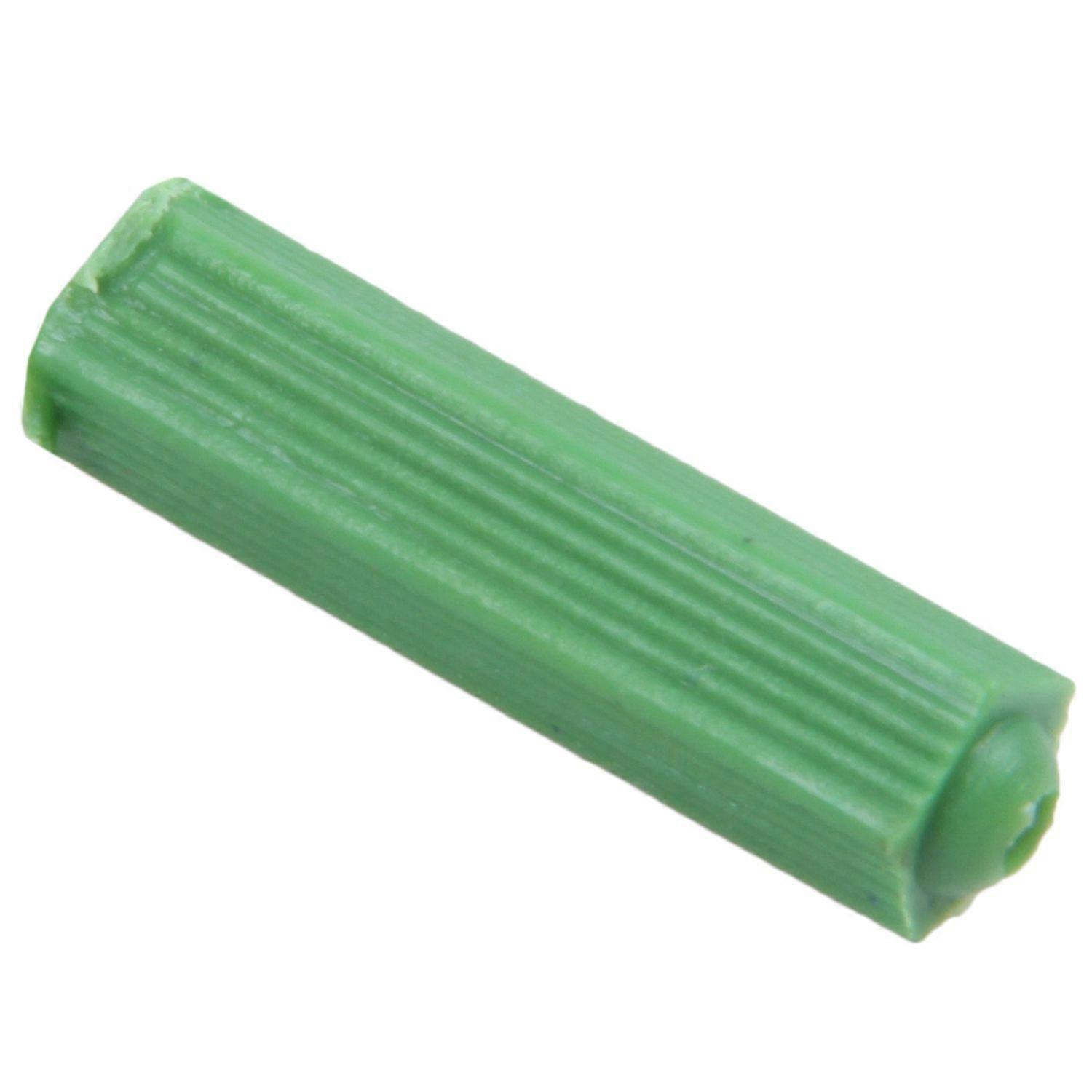 500 Pcs Green Masonry Screw Fixing Wall Anchor Plugs 6mm x 27mm