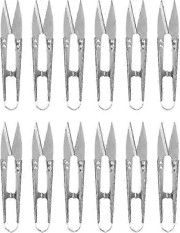 12-Piece Mini Stainless Steel Sewing Scissors Set with Thread Cutters for Precision Sewing