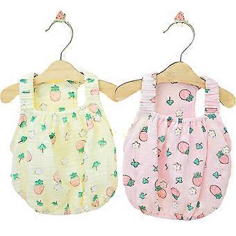 Pack of 2 Cat Shirt, Pet Vest, Dog T-Shirts, Dog Tank Top Sleeveless Vest Dog Tee Shirt (Yellow, Pink)