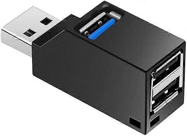 3 Port High Speed Mini USB Hub for PC Laptop Compatible with Windows and Mac, Compact Design, Plug and Play