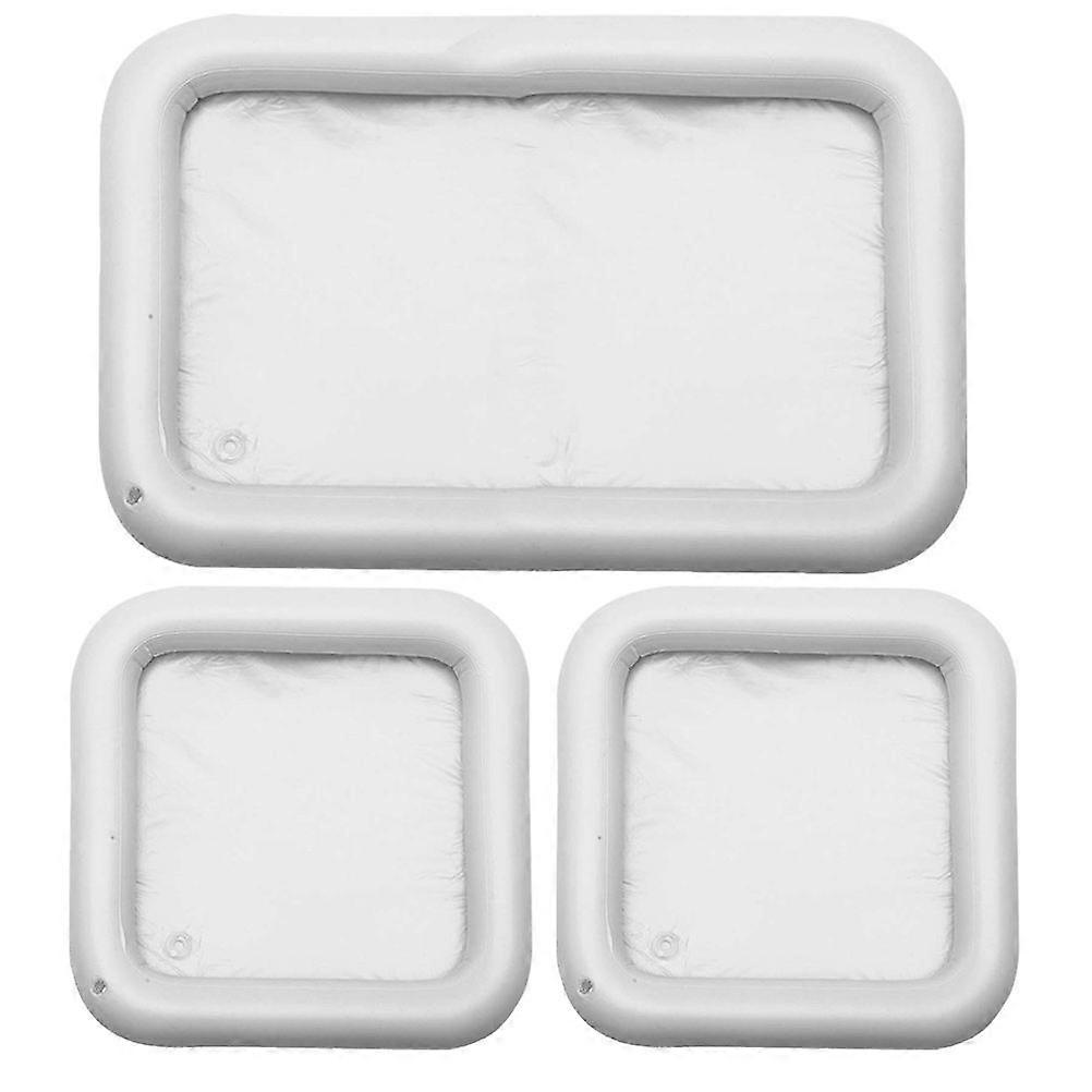 3pcs Gonflable Boisson Flotteur Flottant Plateau De Boisson Eau Jouet Piscine Nourriture Plateau De Service