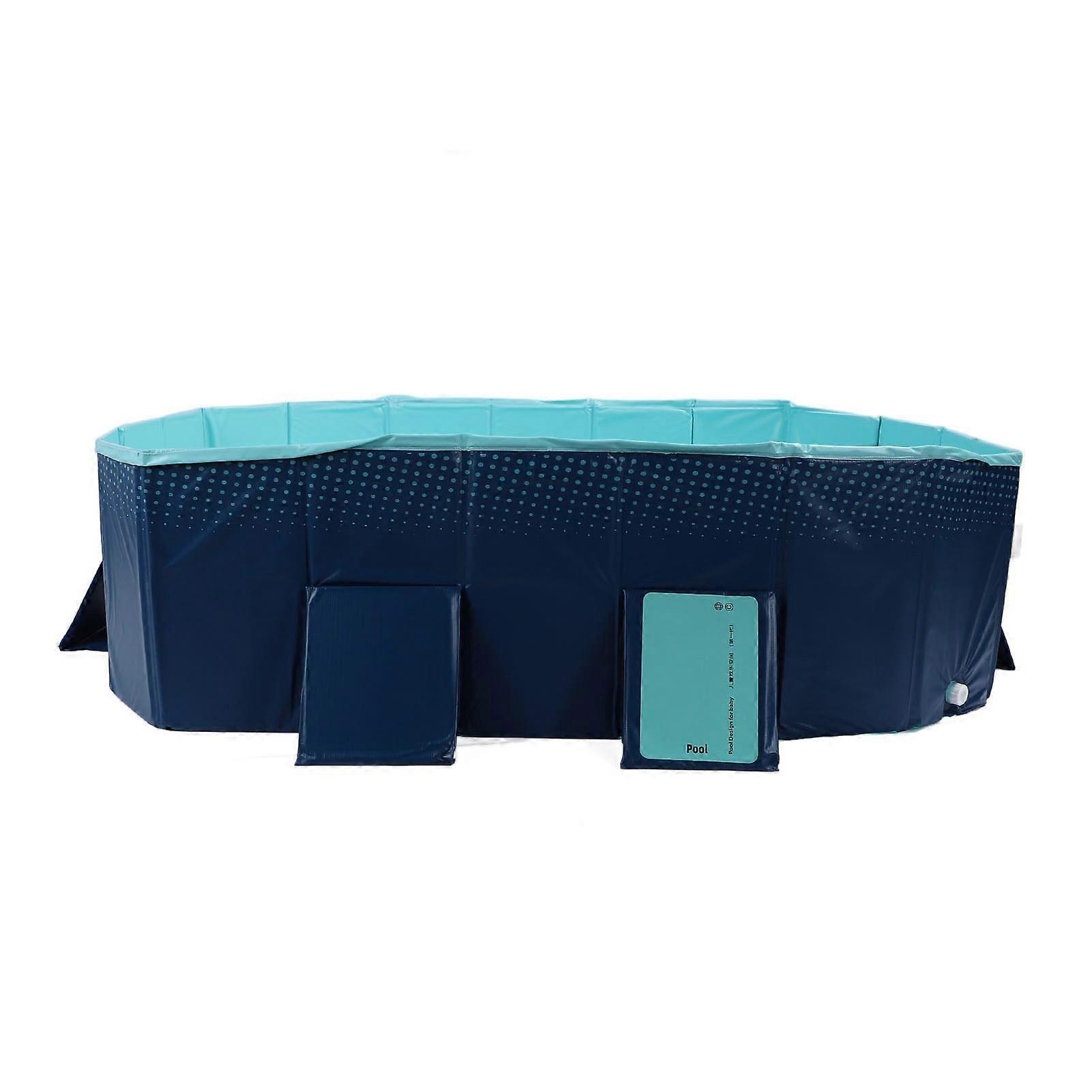 Foldable 1.85m PVC Non-Inflatable Thick Portable Pool for Kids