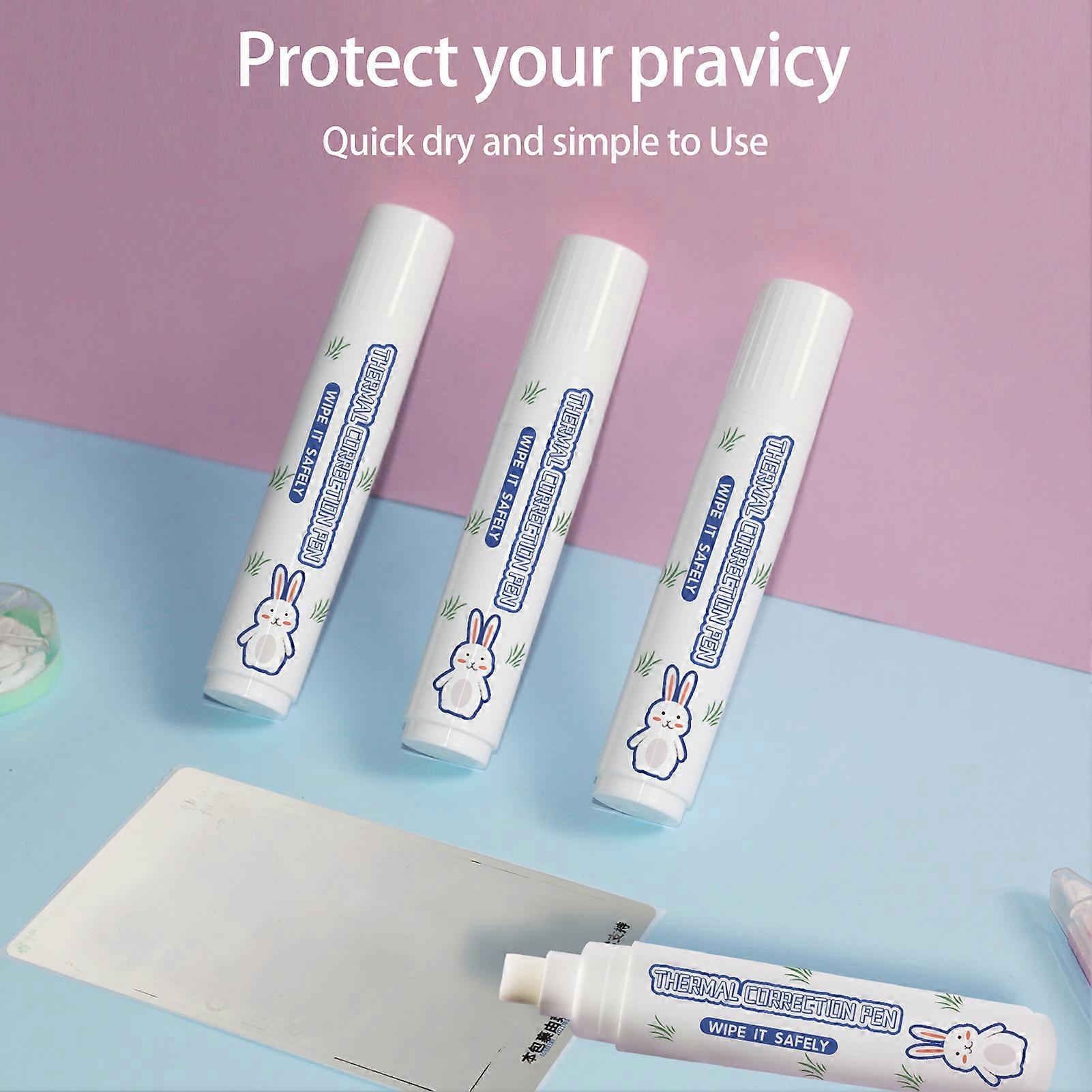 תיקון נייר לבן החוצה נוזלי חבילה אקספרס כלי עבור תווית תרמית חשבונות קניות מידע נתונים מחק עט הגנת פרטיות - 1 PC