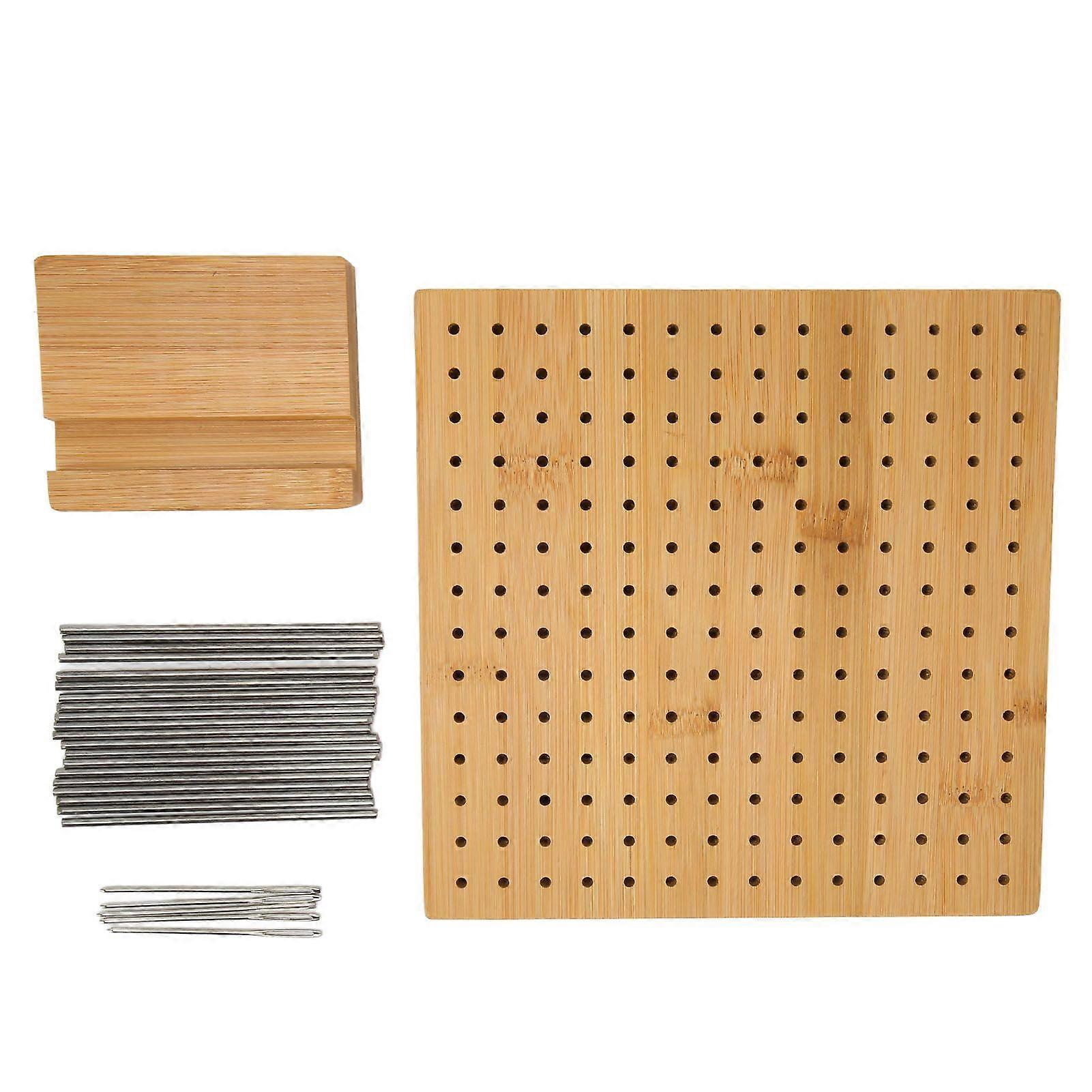 7.7" Square Sewing Baffle Hand Knit Baffle Mat with 18 Fixing Rods