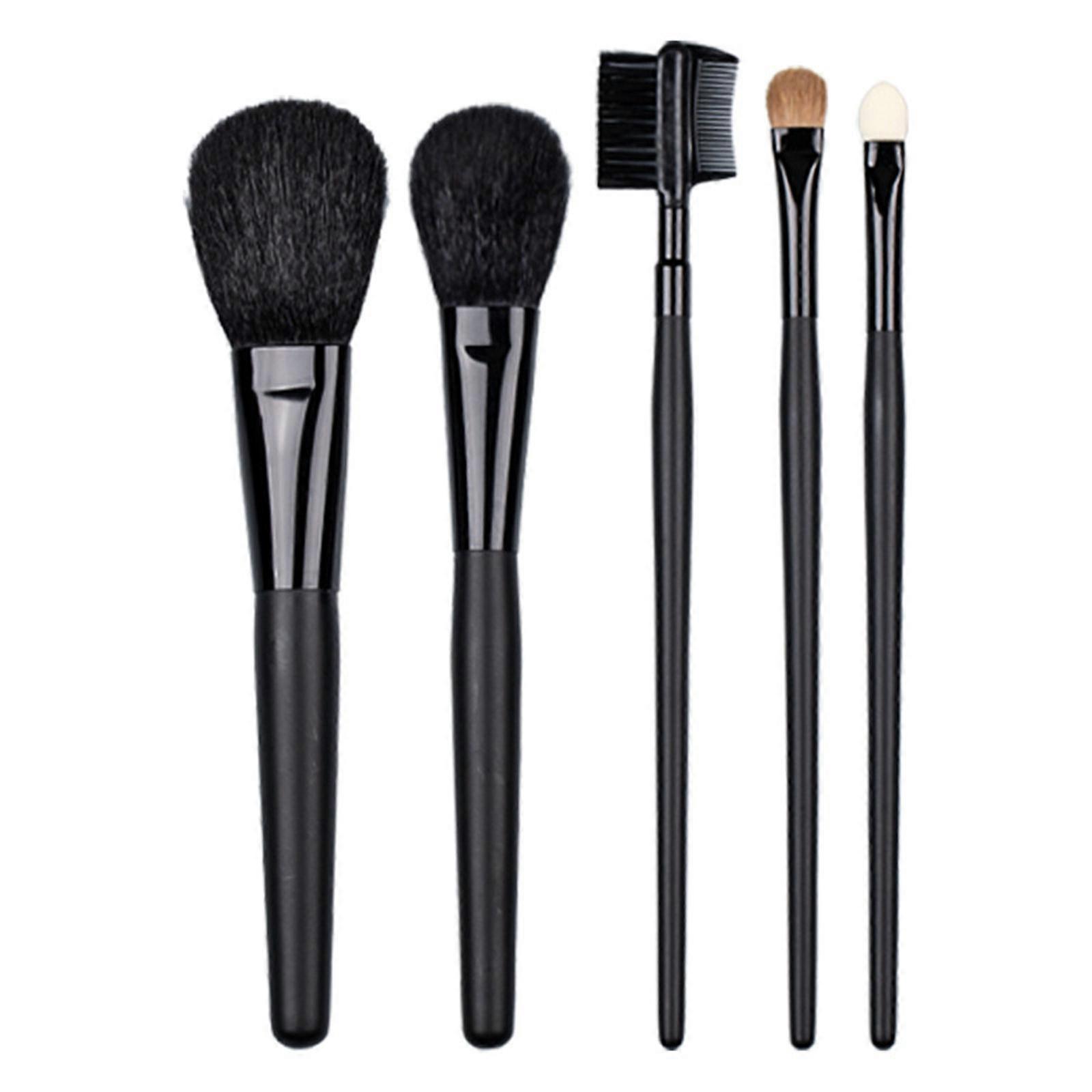 5 Pcs Cosmetic Brush Set Makeup Brush Set Concealer Brush Eyeshadow Brush Blending Brush Basic Essentials Brush Set