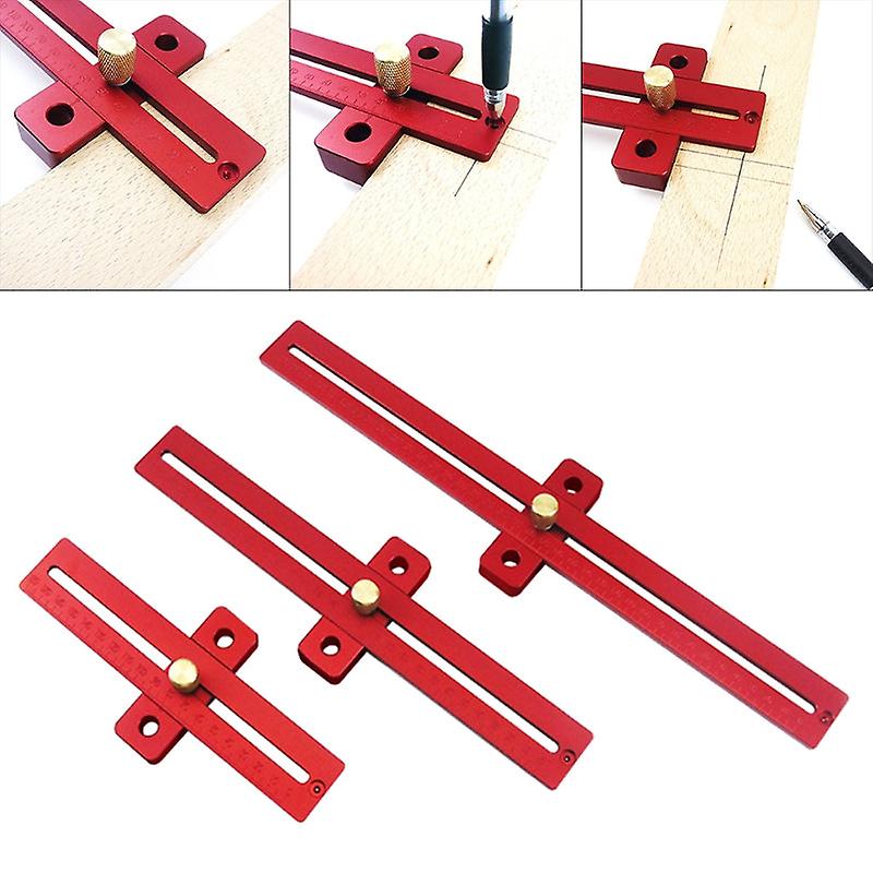 Woodworking Square Aluminum Alloy Crossed Ruler T Type Scriber Measuring Tools 67je