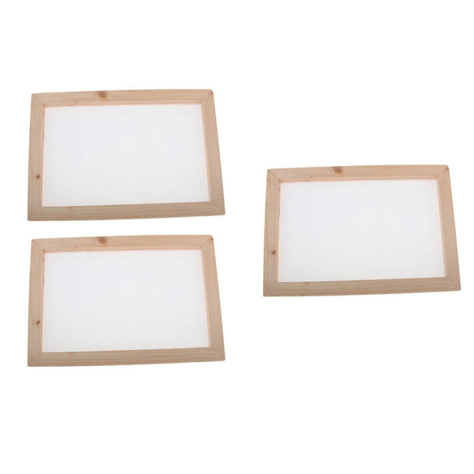 3pcs Papermaking Screen Frame and Deckle And Mold Kit Supplies for Adult