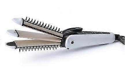 Three in one curling iron, multi-function electric clip corn board for curling iron(White)