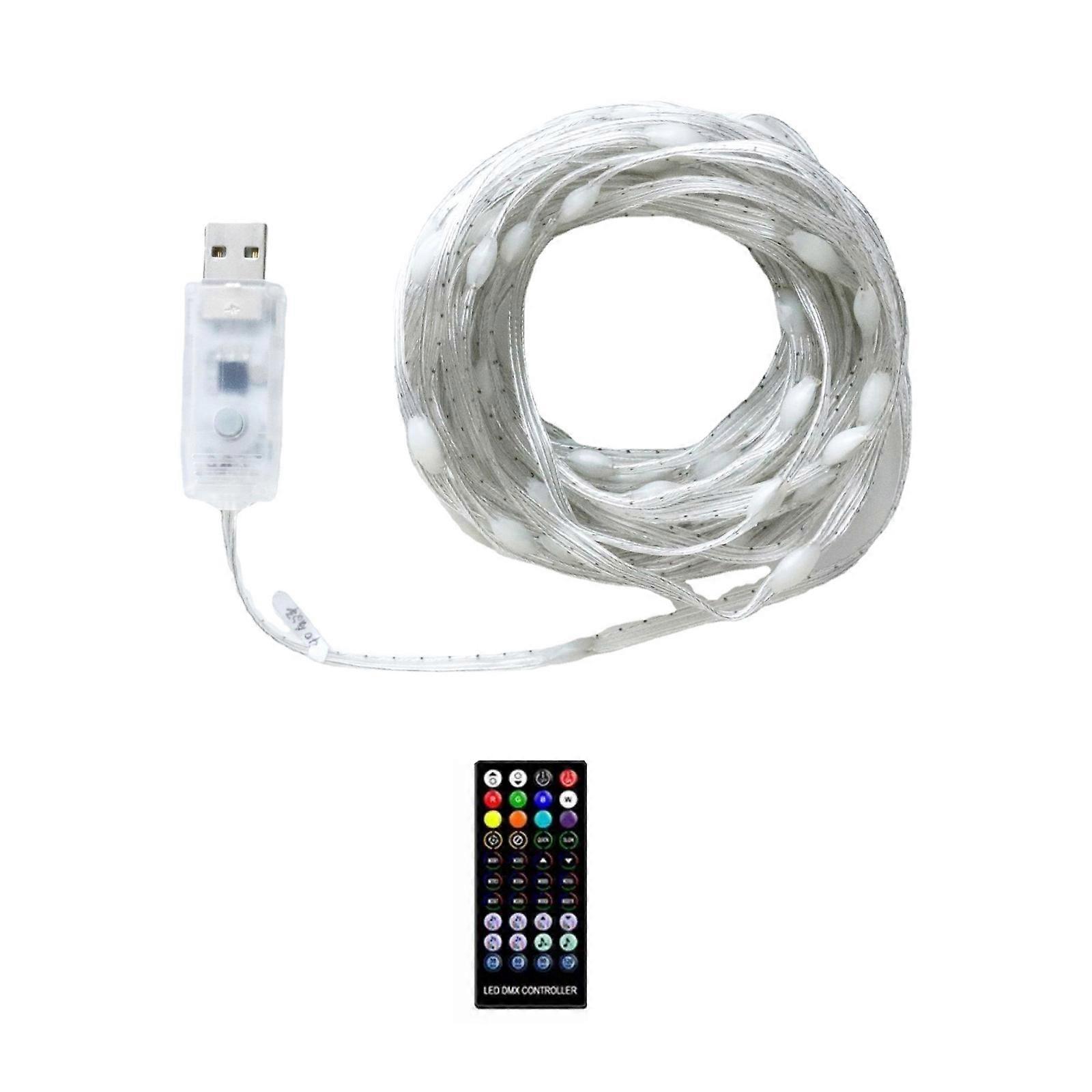 Waterproof DIY FairyLamp Remote Control USB BluetoothCompatble Music LED RGB Light String Remote Control