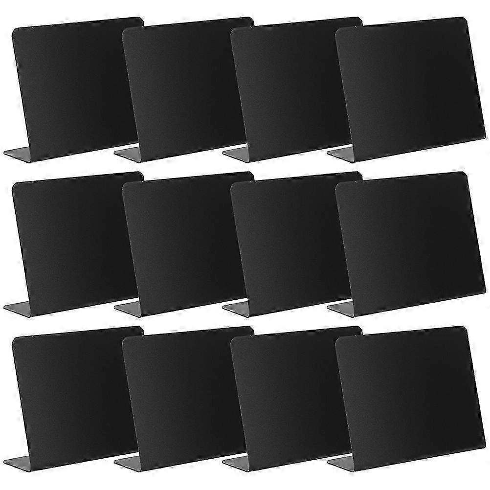 12Pcs Black Desktop Chalkboards 12.7x10x5cm for Writing & Drawing