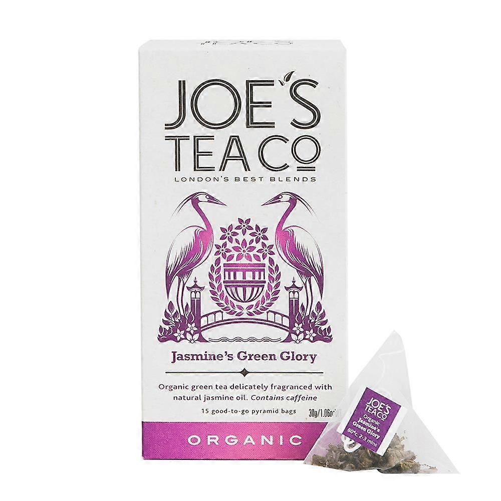 Joes Tea Company 茉莉花的绿色荣耀 - 15 个可生物降解的金字塔袋