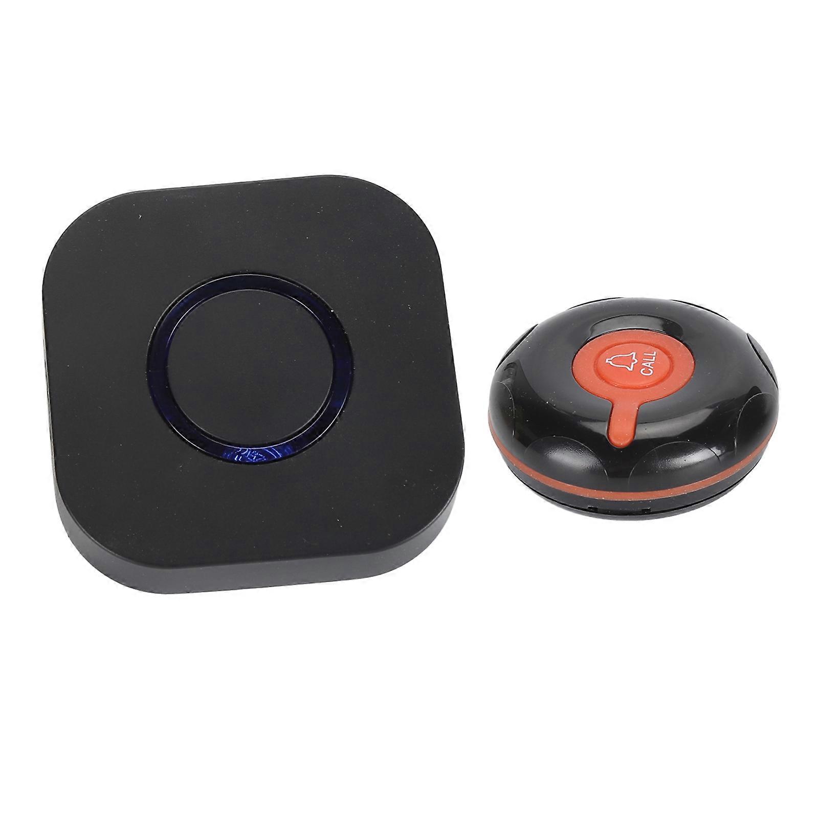 Wireless Caregiver Pager Emergency Nurse Alert System 433MHZ Volume Adjustment Long Range Multifunction Wireless Doorbell 100‑240V UK Plug